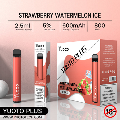 Yuoto 800 Puffs Vape with 11 Flavors Origal Area 2.5 ML জুস ক্যাপাসিটি