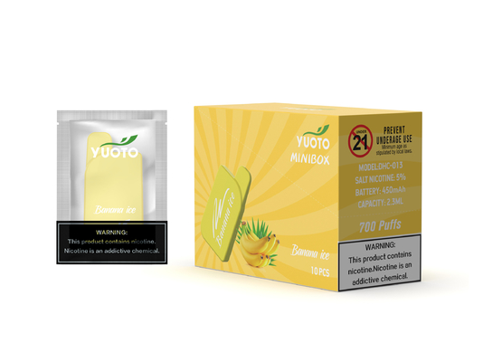 Yuoto Mini Box 700 Puffs Vape 15 Flavors 2.3 ML জুস ক্যাপাসিটি
