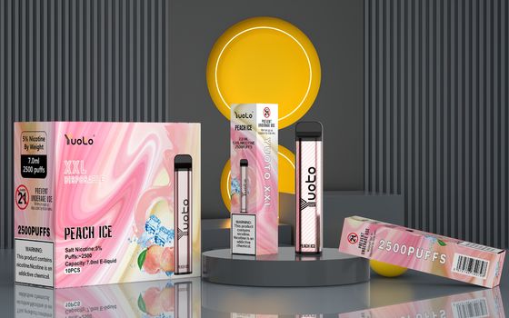 ডিজিএম অনুমোদিত XXL 2500 পাফস ভ্যাপ ডিভাইস লবণ নিকোটিন দিয়ে তৈরি