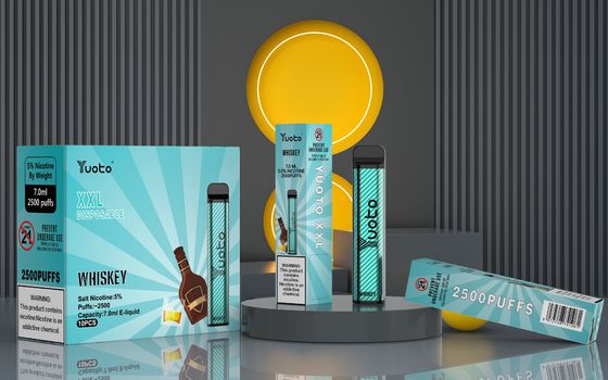 ব্যাটারি 1200mah XXL 2500 Puffs Vape ডিভাইসের ক্ষমতা 7ml E তরল