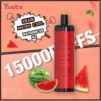 Yuoto DIGI 15000 Puffs Daul Mesh Coil Vape 23 Flavours LED স্ক্রিন